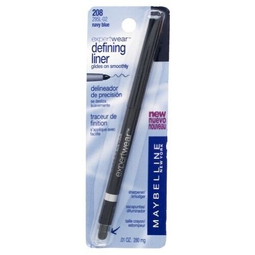 MAYBELLINE EXPERTWEAR DEFINING LINER #208 NAVY BLUE SEALED *DAMAGED