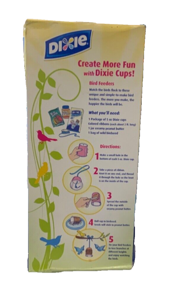 Dixie 5oz All Purpose Disposable OWL Cups 4 Designs SEALED BOX 100 Cups