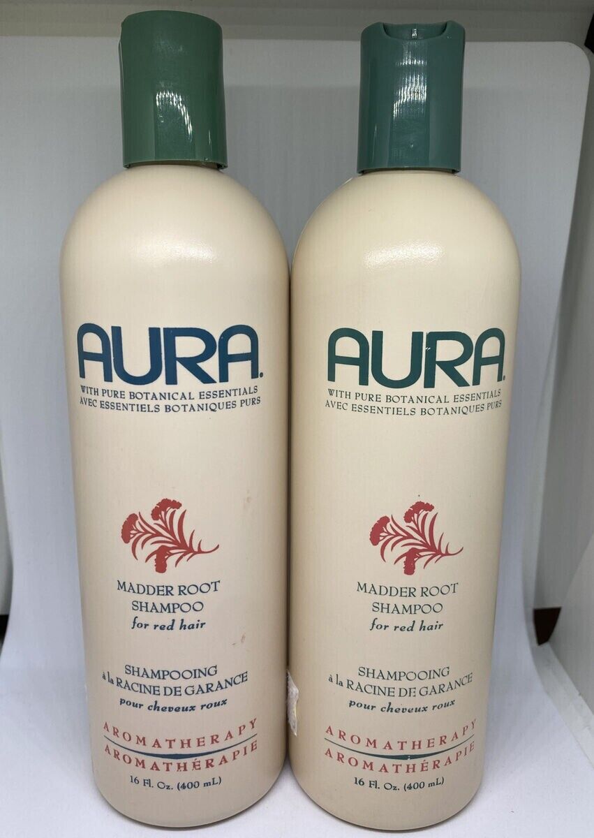 (2) AURA Madder Root Shampoo For Red Hair 15 oz