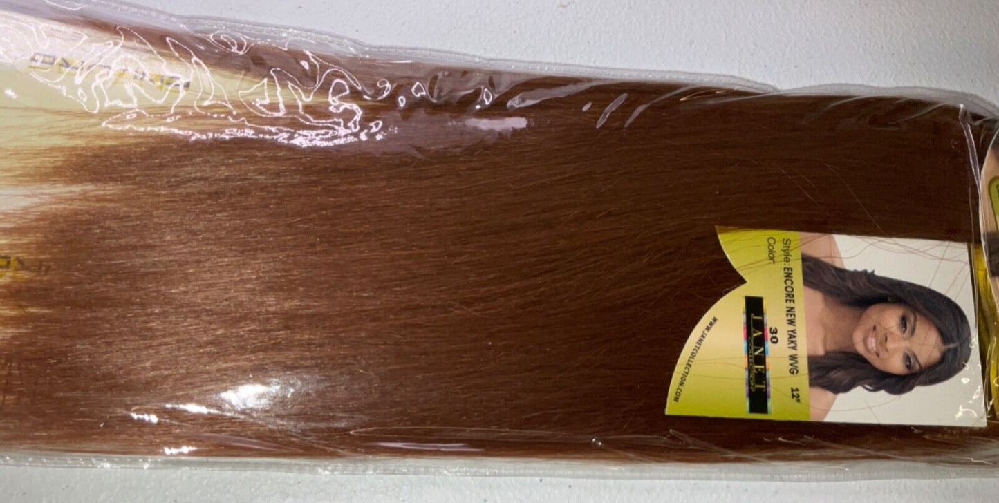 Janet Collection Encore 100% Human Hair New Yaky WVG/Color 30 (12inch)