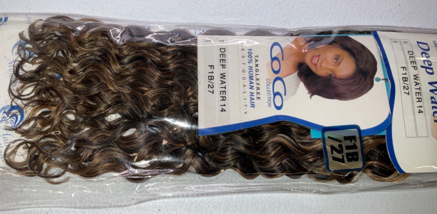 Coco Collection 100% Human Hair Deep Water Color F1B/27 (14 inches)