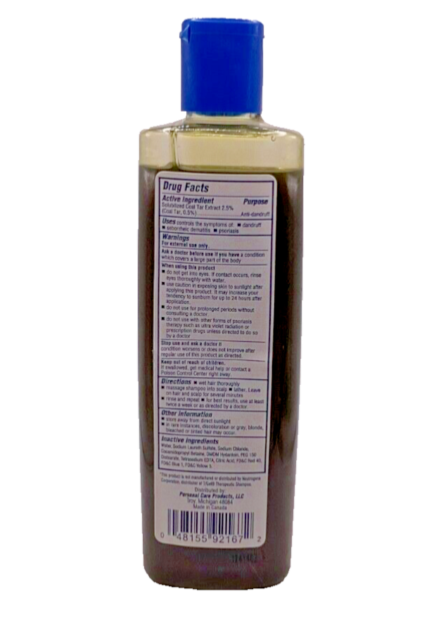 Personal Care Therapeutic T+Plus Gel Shampoo 8.5 Oz, fights itchy, flaky scalp