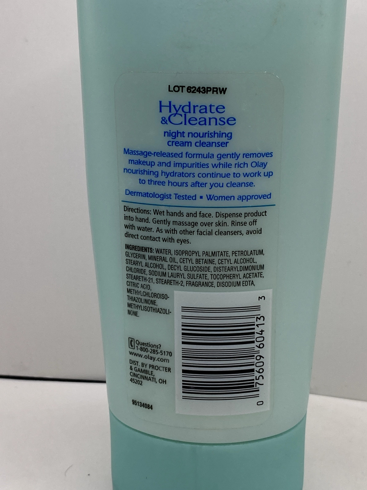 Olay Hydrate & Cleanse Night Nourishing Cream Cleanser - 6.7 oz