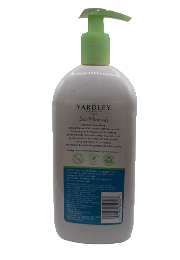 Yardley London Sea Minerals Bath & Shower Ultra Concentrated Gel 16 Oz New