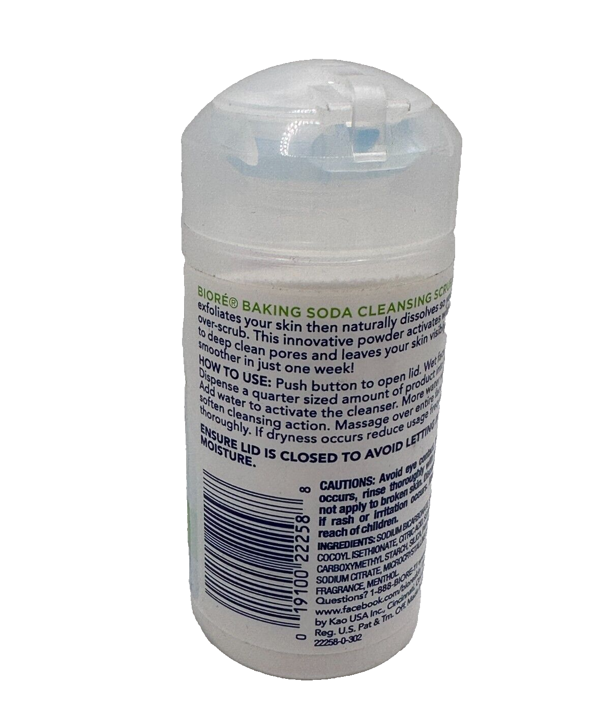 (1) Bioré Baking Soda Cleansing Scrub Powder Combo Skin (4.5 oz) DISCONTINUED