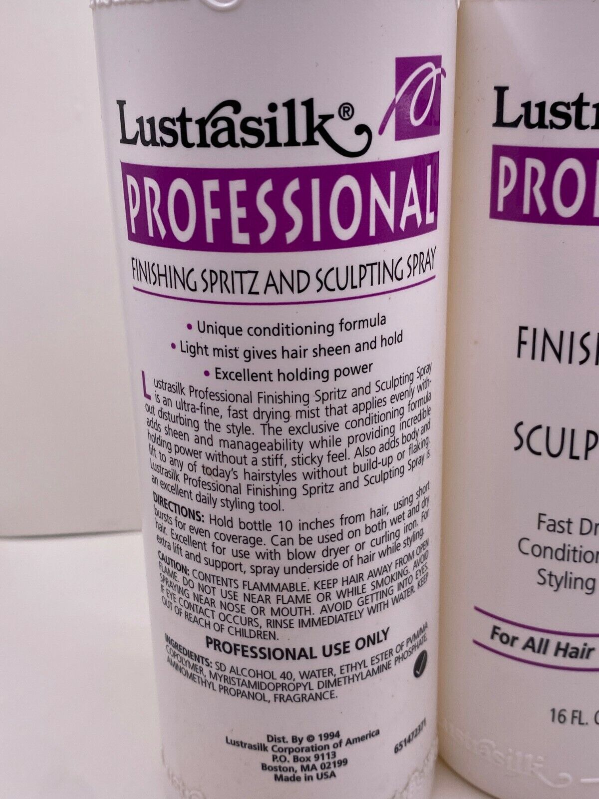 (2) Lustrasilk Professional Finishing Spritz & Sculpting Spray - 16 oz