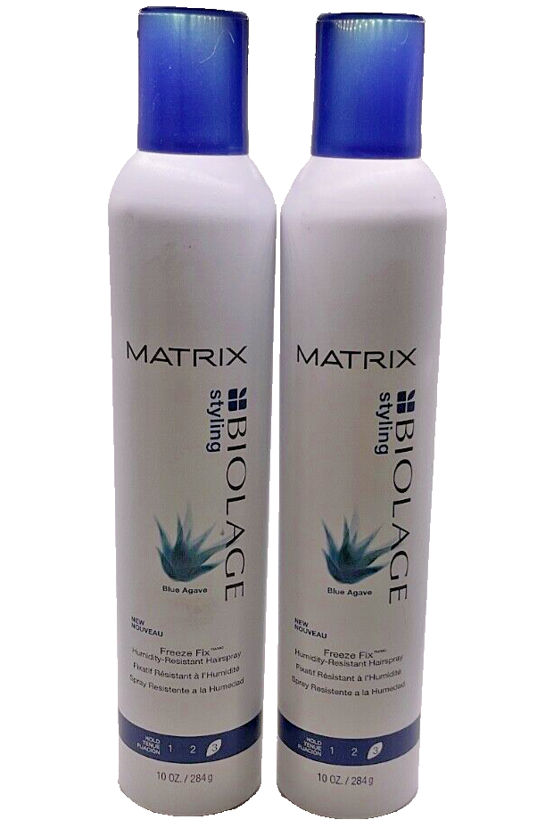 MATRIX BIOLAGE FREEZE FIX HAIRSPRAY 10 OZ (Lot of 2) BLUE AGAVE