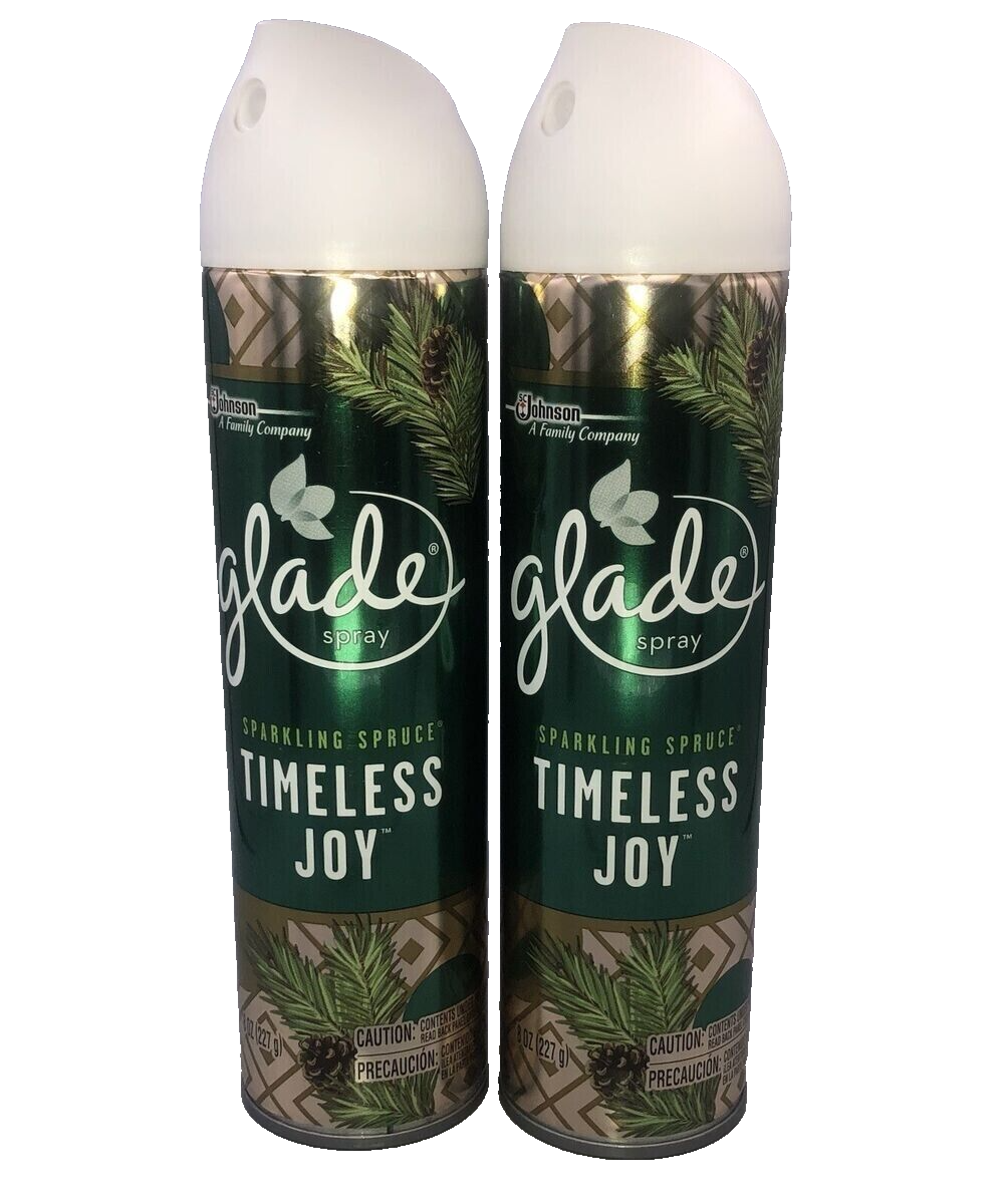 (2) Glade Spray Sparkling Spruce Timeless Joy / 8 oz