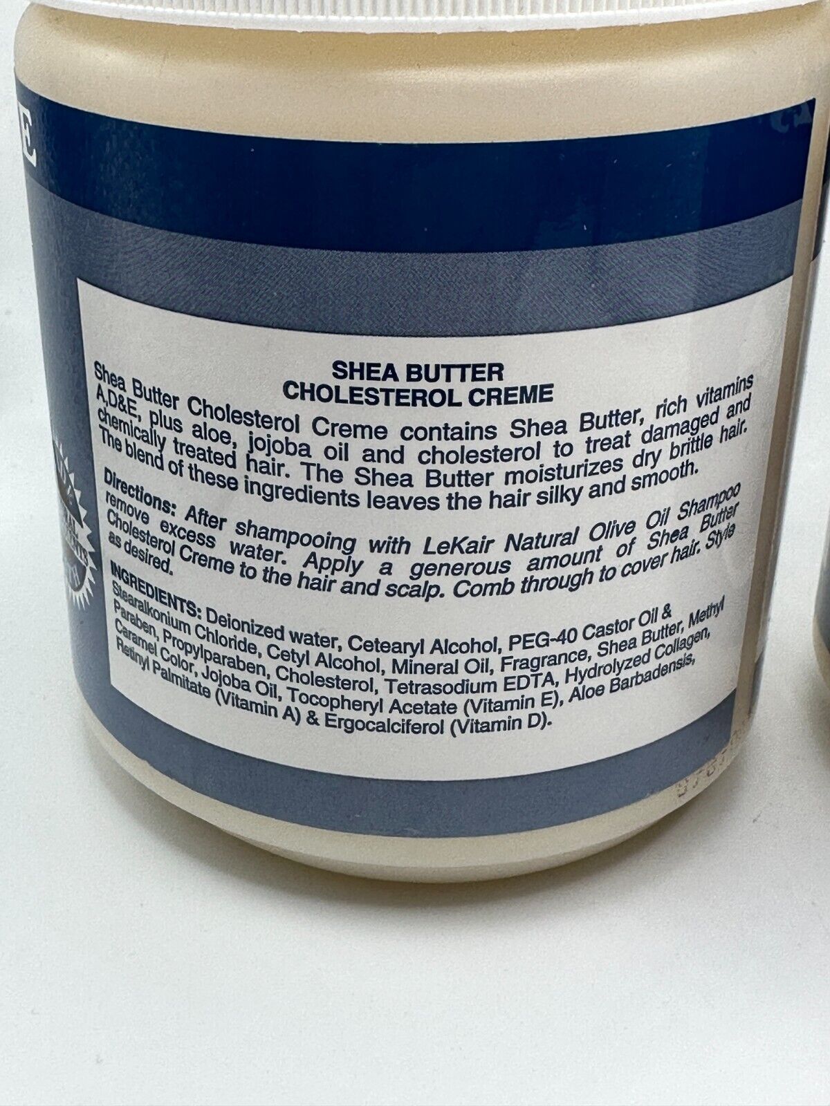 (2) Lekair Natural Shea Butter Cholesterol Creme - 20 fl oz