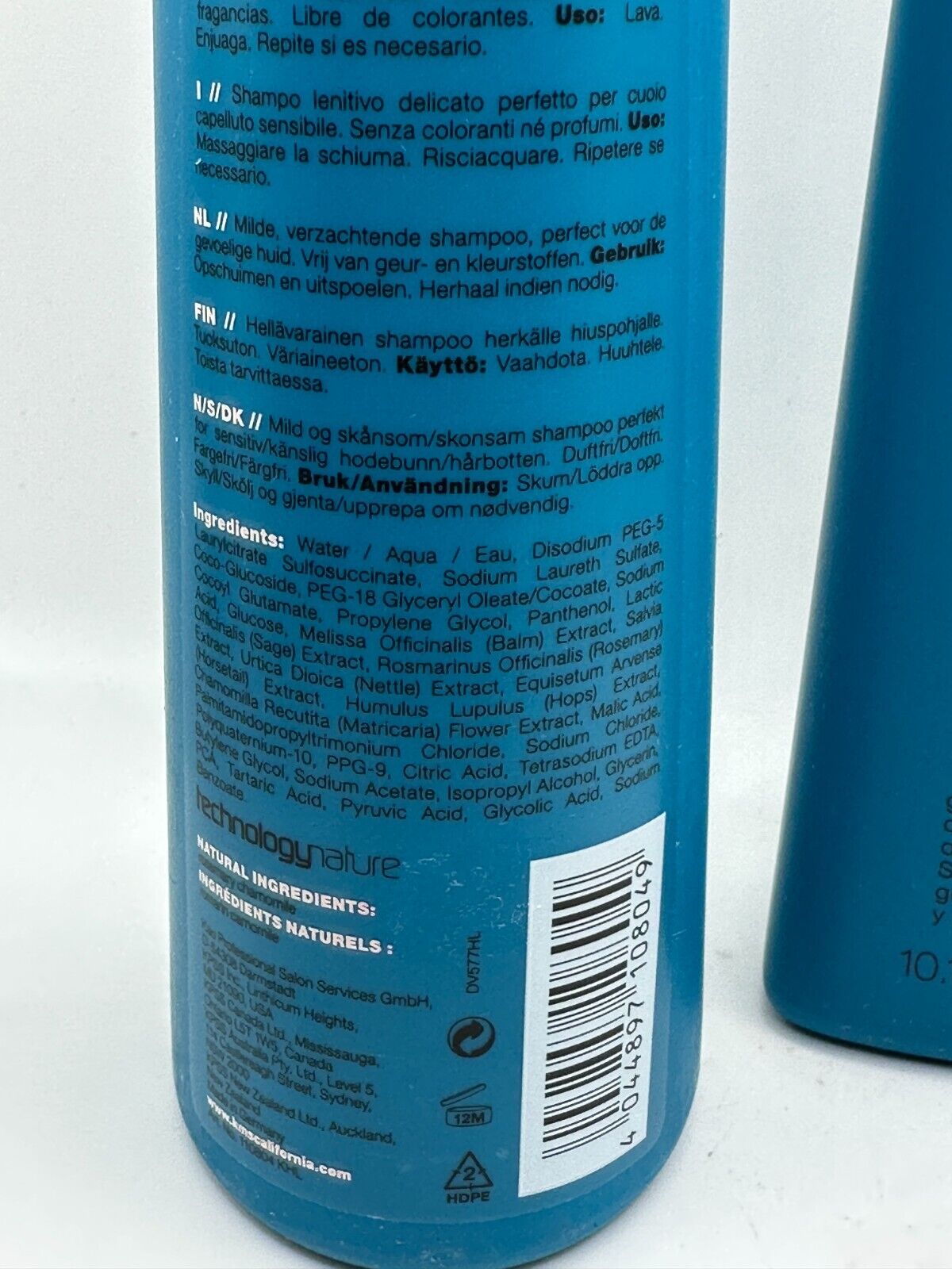 (2) KMS Head Remedy Sensitive Shampoo 10.1 Oz