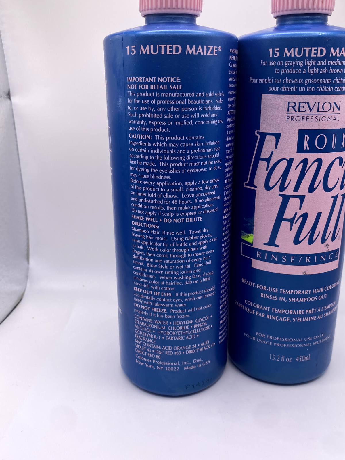 (2) Roux Fanci Full Temporary Haircolor Rinse #15 Muted Maize