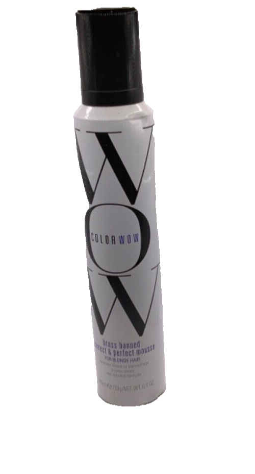 Color Wow Brass Banned Correct & Perfect Mousse for Blonde Hair 6.8 oz | New