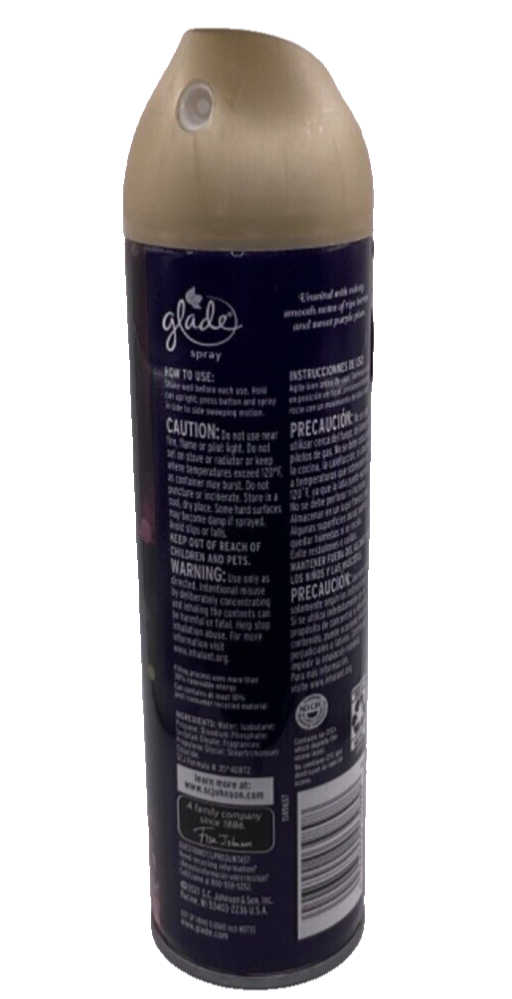 (3) Glade Velvety Berry Bliss Limited Edition 8oz Spray
