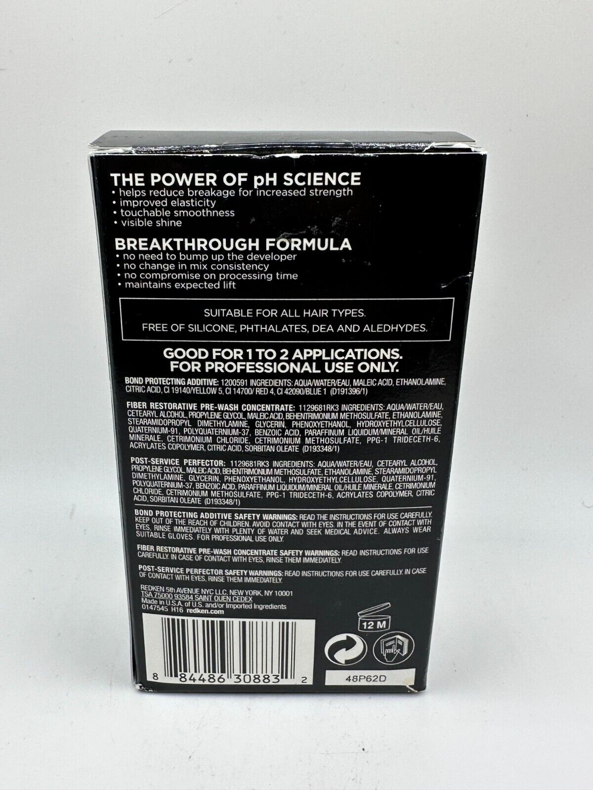 REDKEN 5th Ave NYC PH-Bonder Salon Single Use Kit New In Box