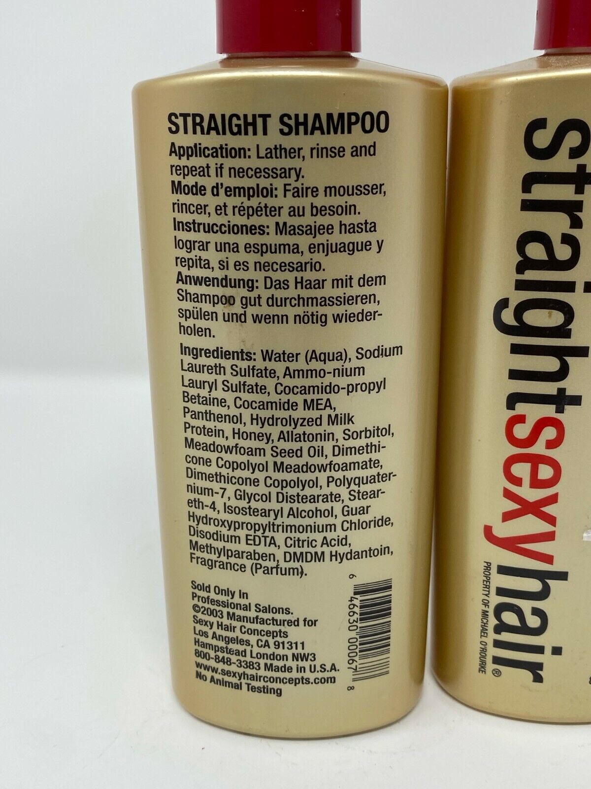 (2) Sexy Hair Straight Sexy Hair Shampoo, 8.5 oz