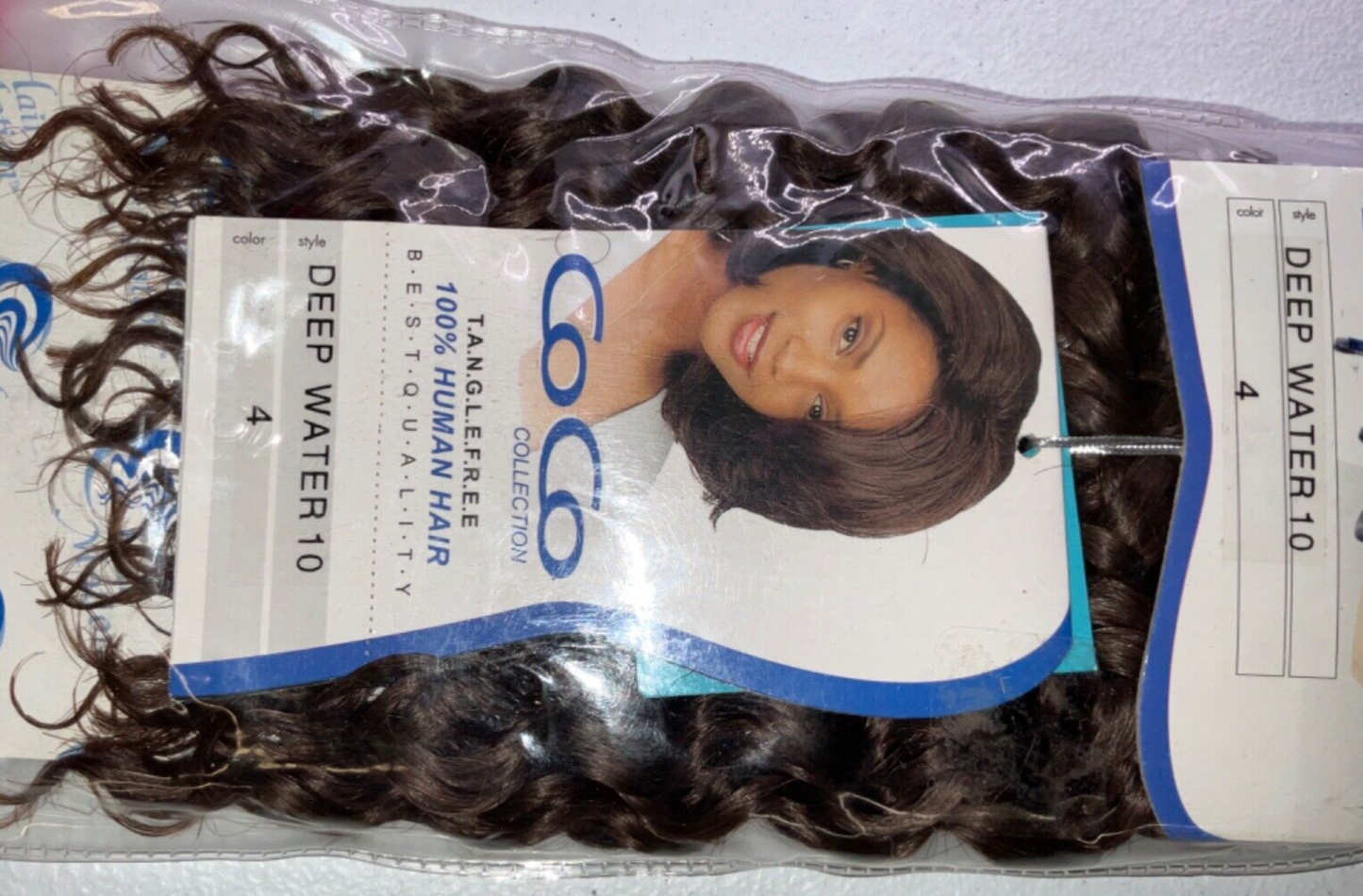 Coco Collection 100% Human Hair Deep Water 10/Color 4/ (10 inches)