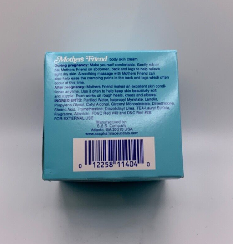 Mother's Friend Body Skin Cream For Pregnancy 4 oz