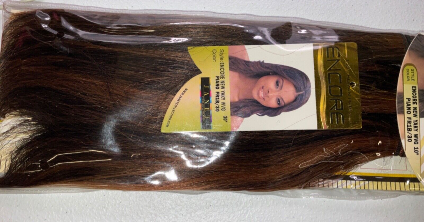 Encore 100% Human Hair New Yaky WVG Color Piano FR1B/30 (10 inches)