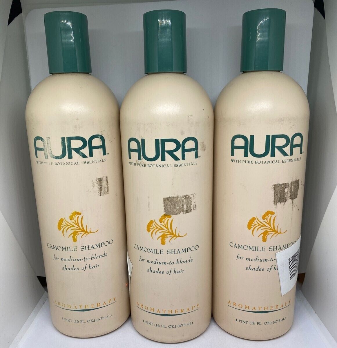 (3) AURA Camomile Shampoo For Medium To Blonde Hair - 16 oz