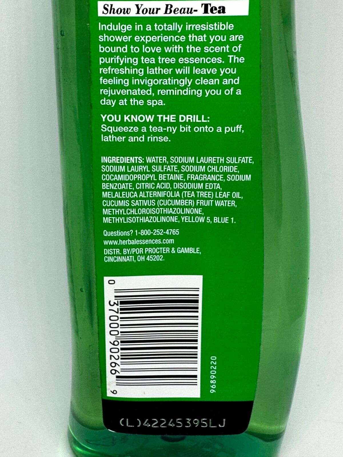 Herbal Essence Body Wash Tea-lightfully Clean Tea Tree Essence 15.8oz