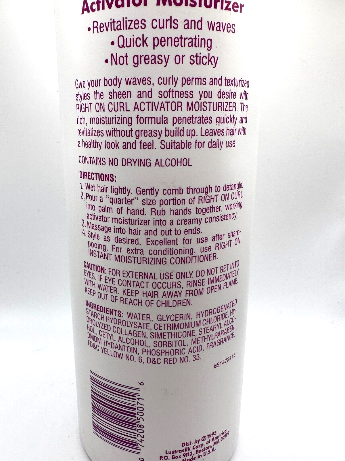 Lustrasilk Right On Curl Original Formula CURL ACTIVATOR MOISTURIZER - 32 OUNCE