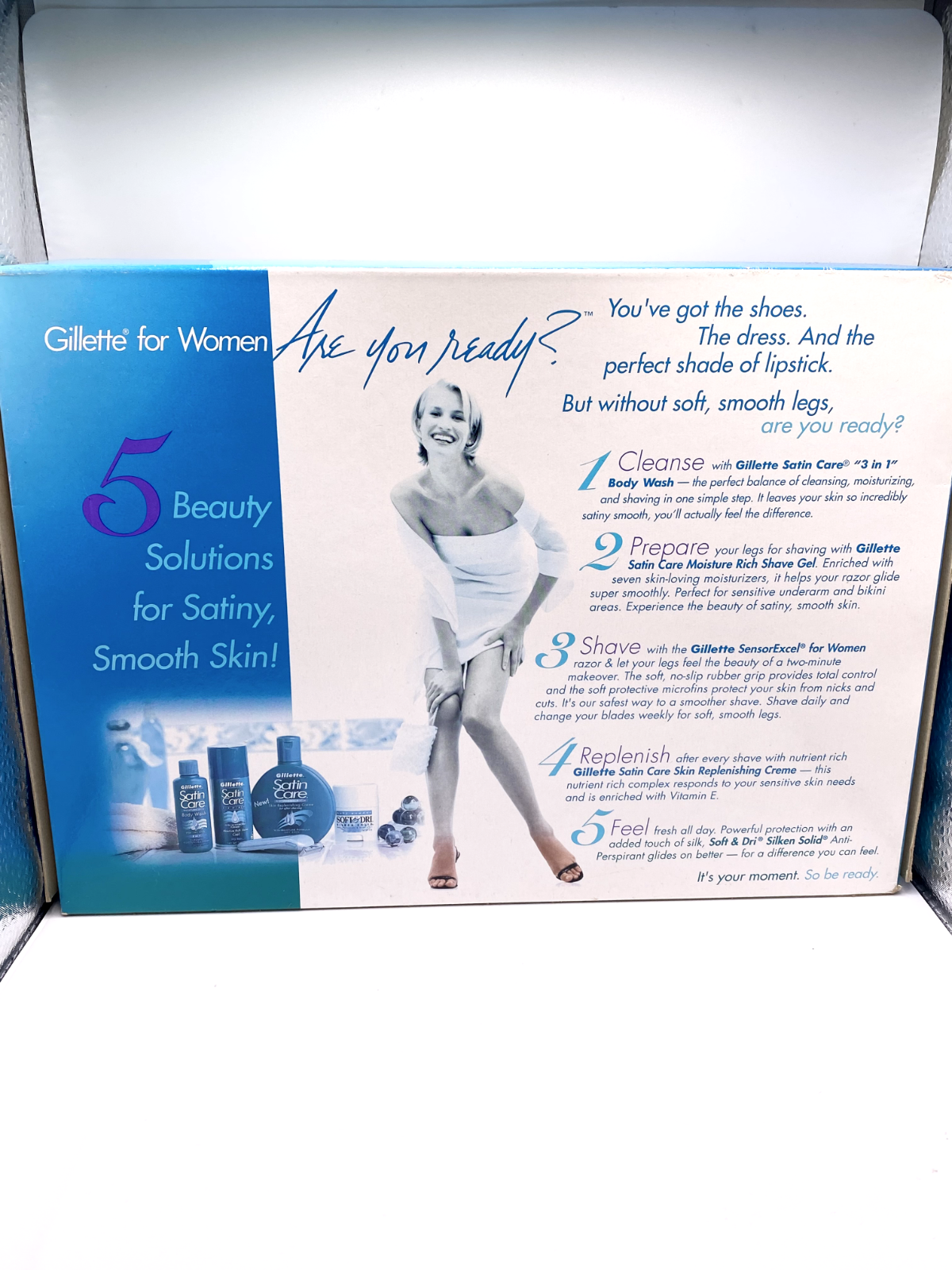 Gillette Sensor Excel Razor Shaver for Women 2 Cartridges Vitamin E & Aloe 1999