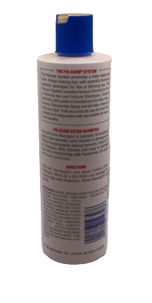 Folicure Extra Shampoo For Fuller, Thicker Looking Hair 12oz