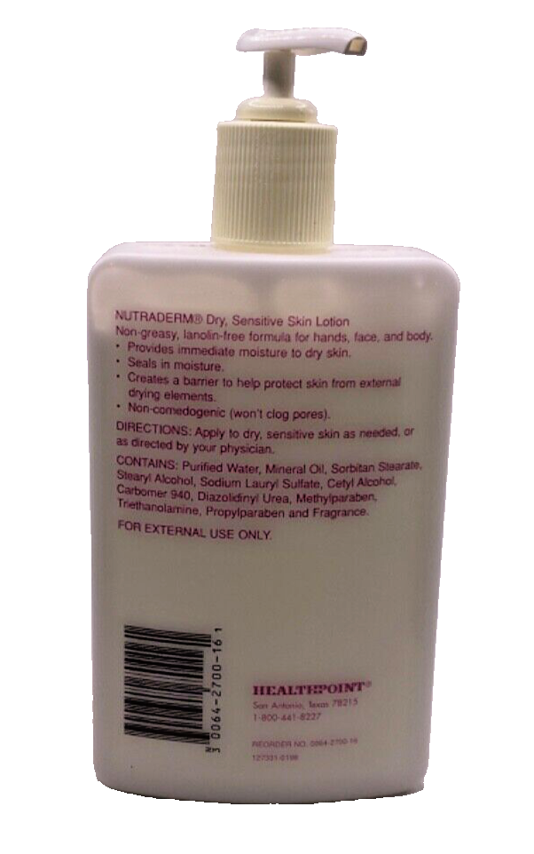 Nutraderm Therapeutic Lotion Sensitive Skin Original Formula 16oz - One Bottle