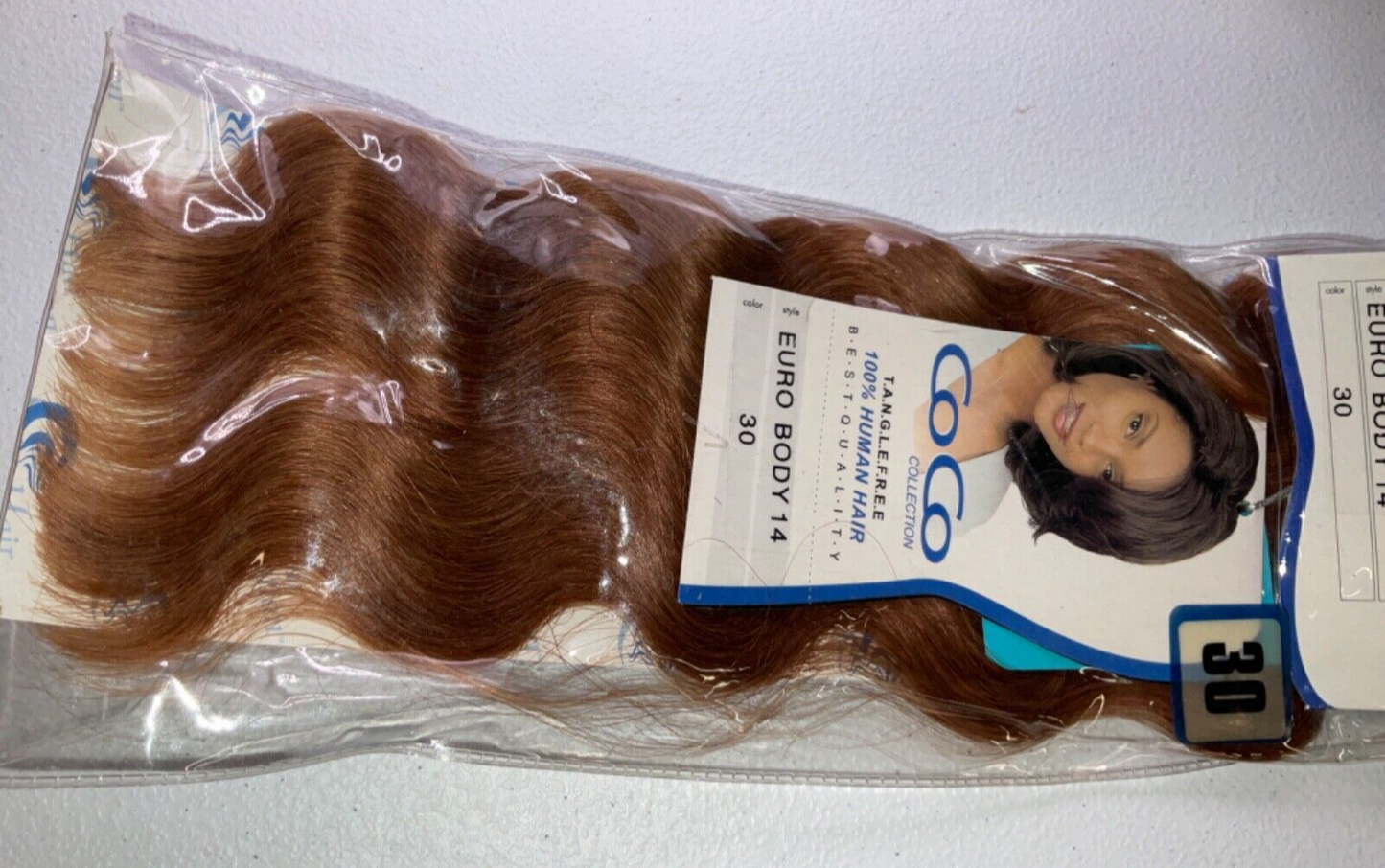 Coco Collection 100% Human Hair Euro Body Color 30 (14 inches)