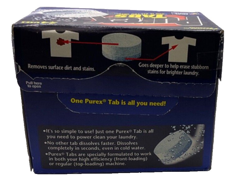 Purex Tabs Solid Laundry Detergent 24 Tablets Vintage HE Dissolvable New