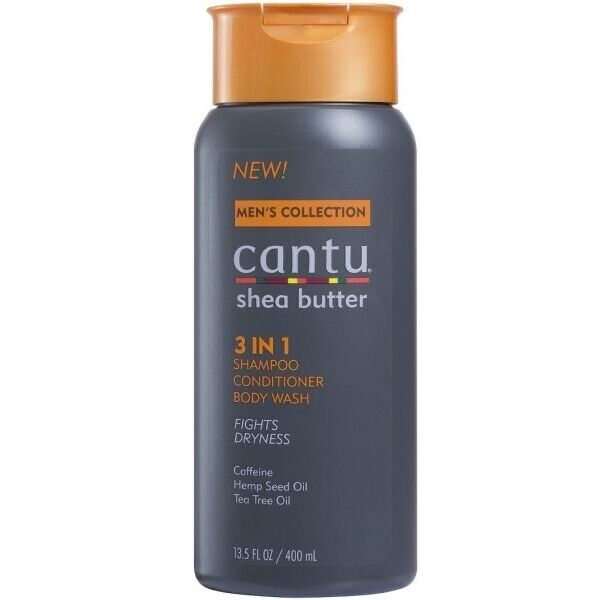 Cantu Shea Butter Mens 3 in 1 Shampoo/Conditioner/Body Wash/13.5 fl oz
