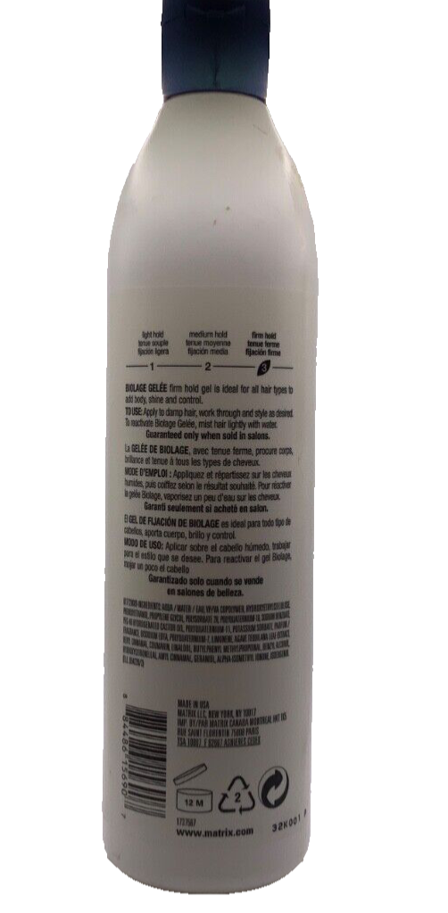 Matrix Biolage Styling Blue Agave Gelee 16.9 oz ~ NEW