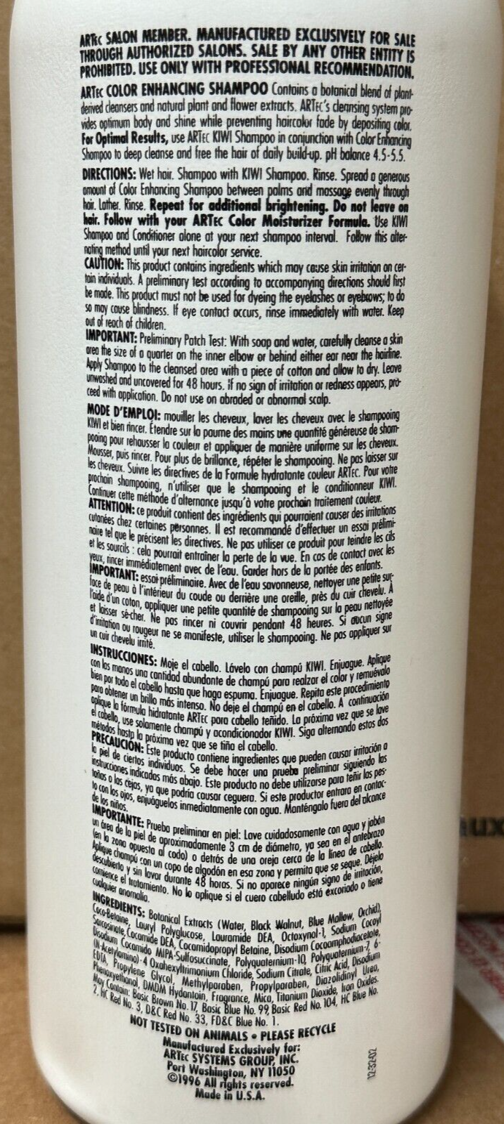 Artec Colorist Collection Blue Orchid Color Enhancing Shampoo - 32 fl oz
