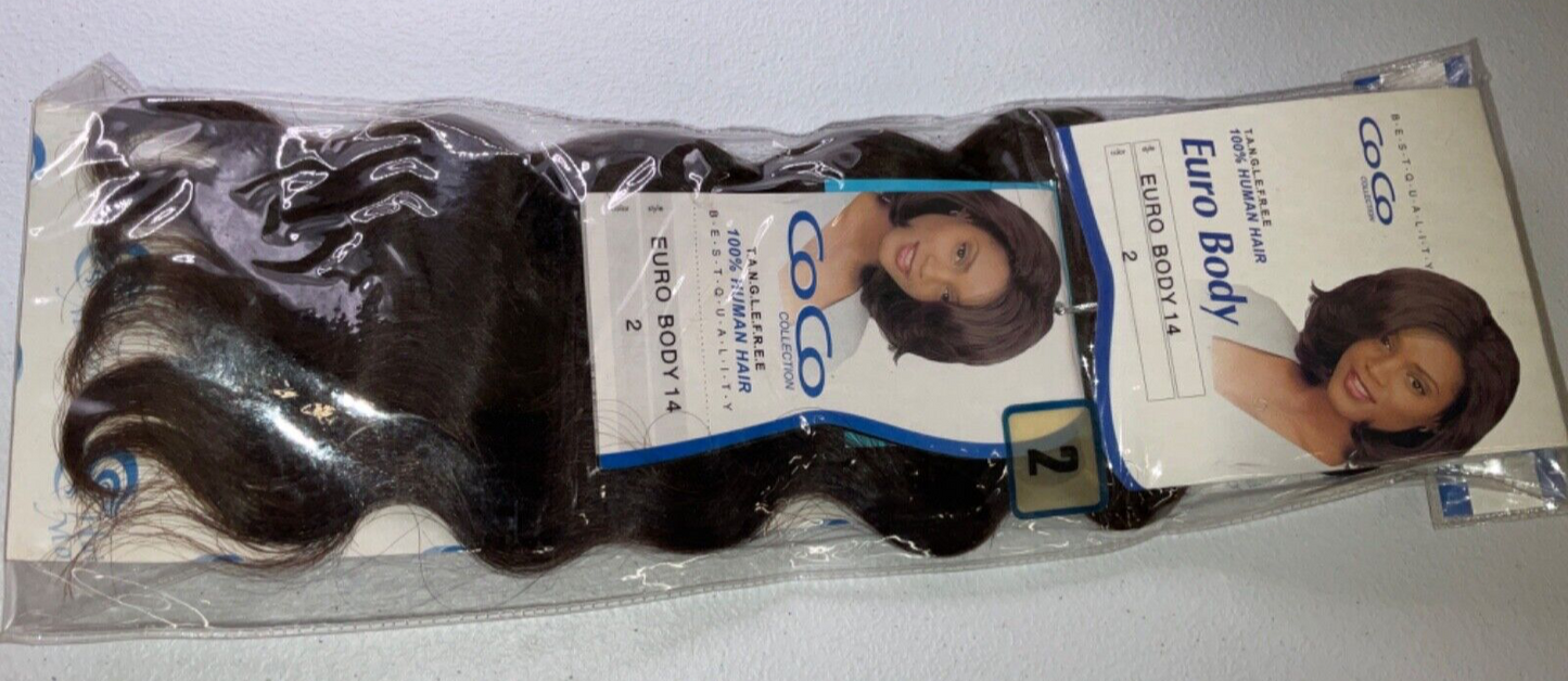Coco Collection 100% Human Hair Euro Body Color 2 (14 inches)