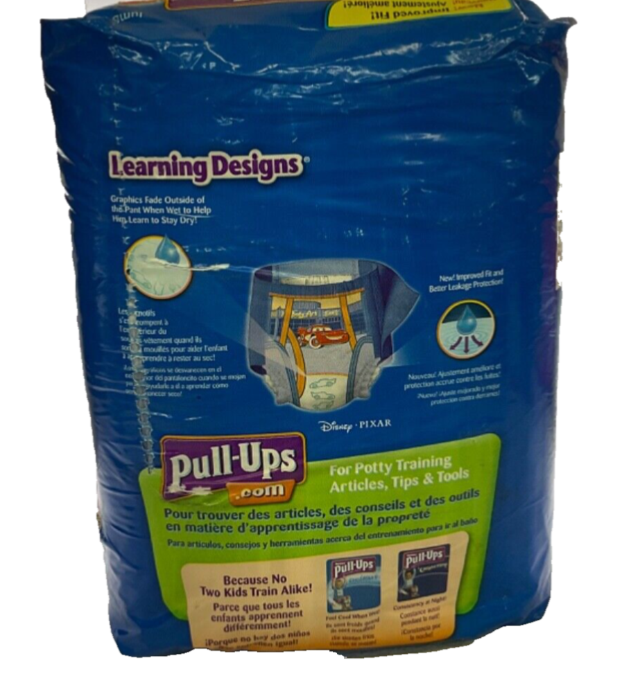 RARE SEALED Vintage Huggies Pull-Ups Learning Designs Cars 4T-5T - 19 CT