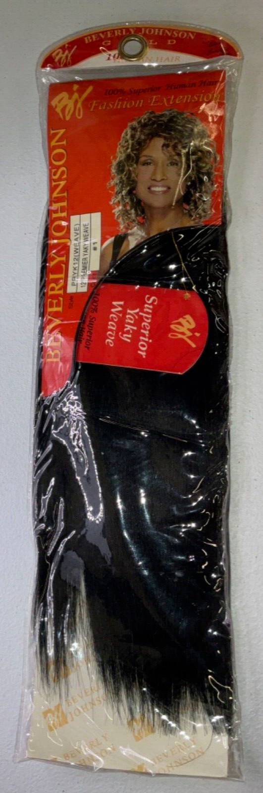 Beverly Johnson 100% Human Hair Premier Yaky Weave/Color 1/(12 inches)