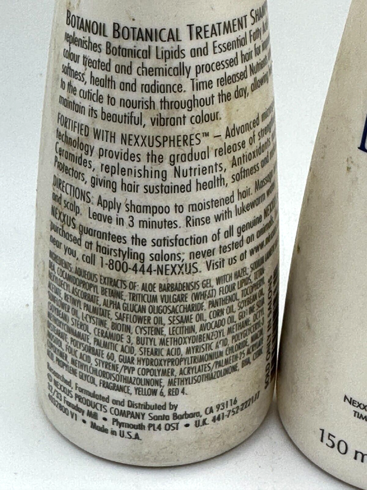 2 Nexxus BOTANOIL BOTANICAL TREATMENT SHAMPOO 5 oz Each