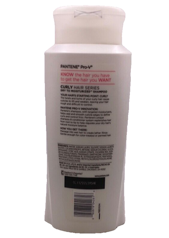 Pantene Pro-V Curly Hair Series Dry to Moisturized Shampoo / 25.4 fl oz