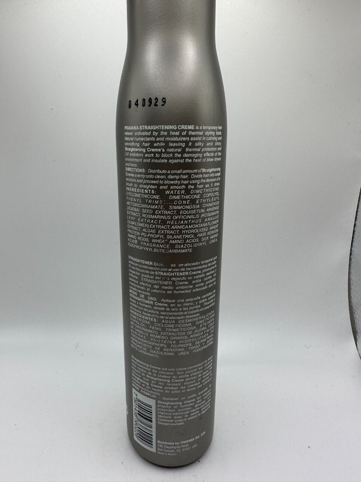 Pravana Straightening Creme 10.1 oz DISCONTINUED