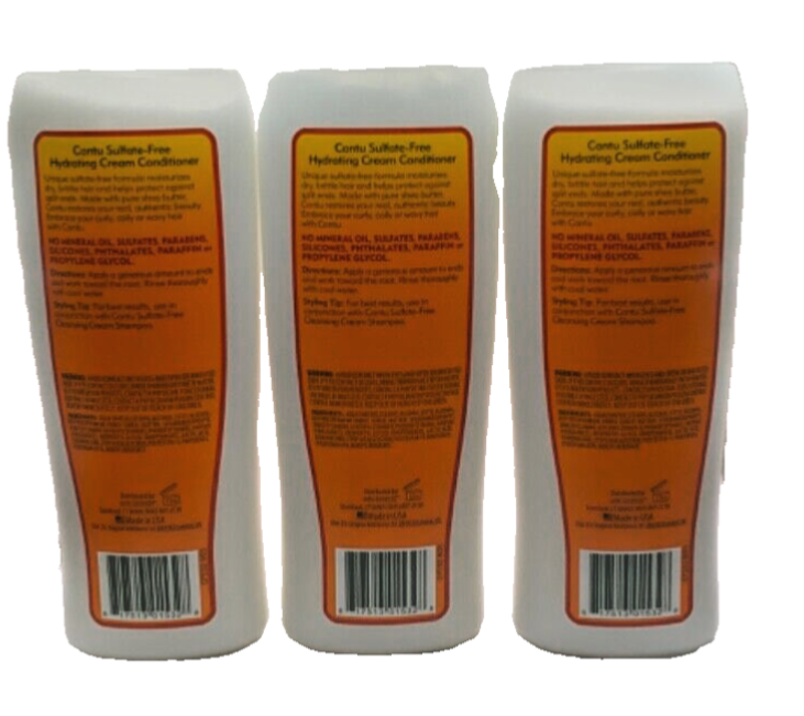 (3 PACK) Cantu Shea Butter Sulfate-Free Hydrating Cream Conditioner 13.5oz