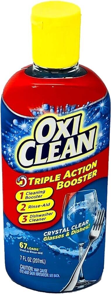 Oxi Clean Triple Action Booster Crystal Clear Glasses & Dishes 67 Loads/7 fl oz