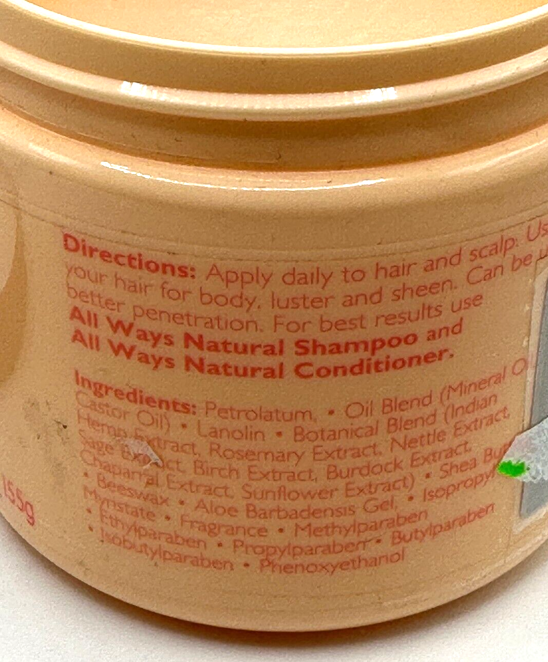 All Ways Natural CASTOR OIL Conditioning Hair Dress AllWays Super Gro 5.5 oz