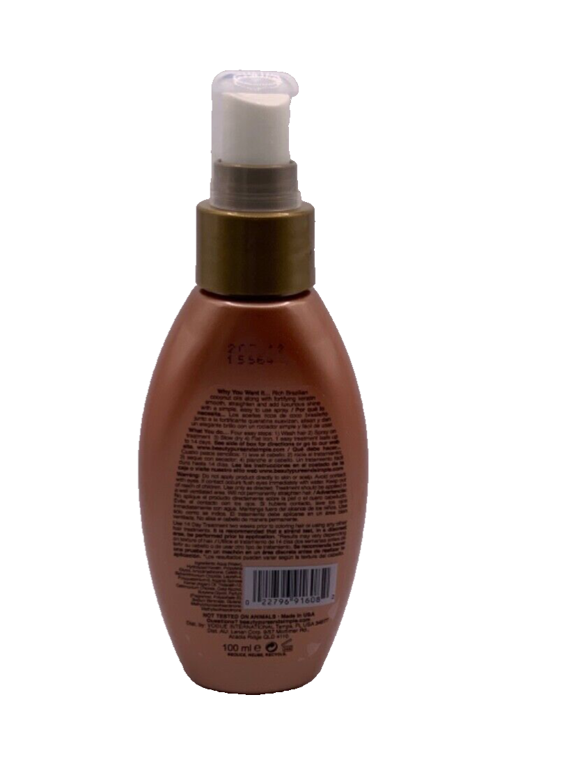 Organix Ever Straight Brazilian Keratin Therapy 14Day Smoothing Treatment 3.3 OZ