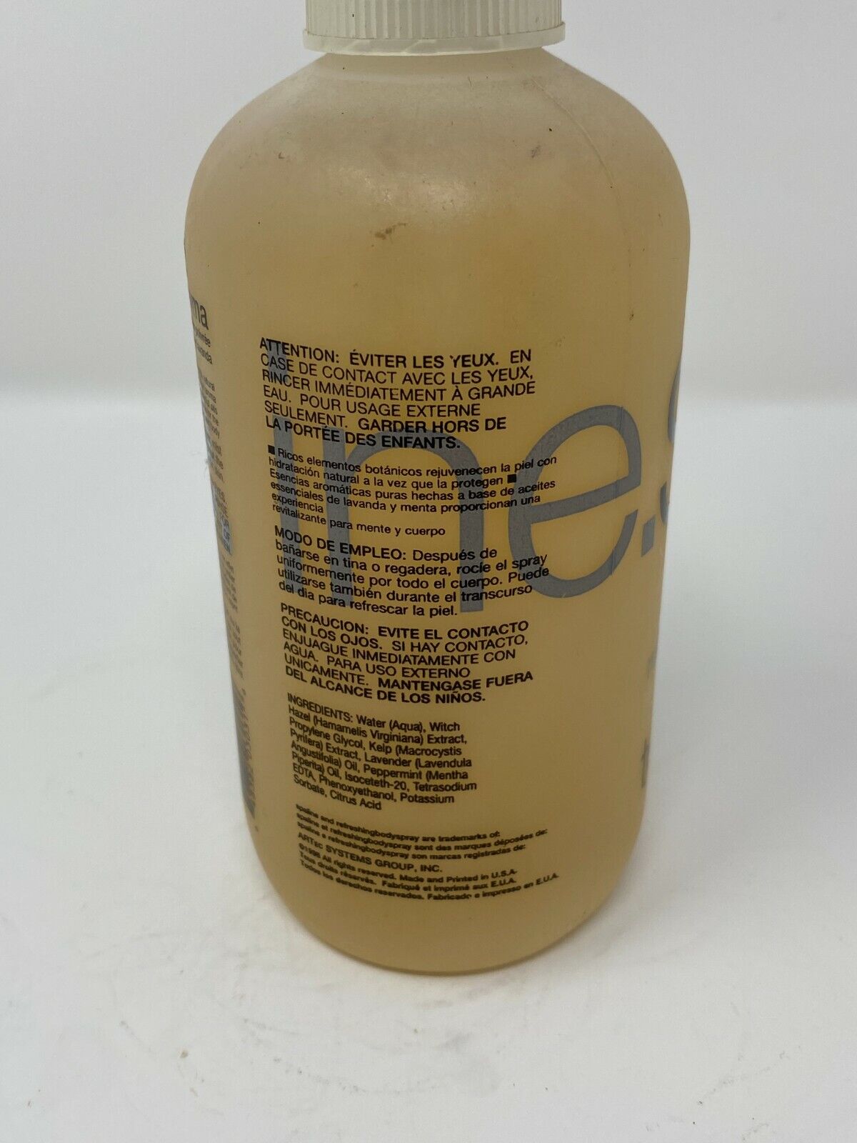 Artec Textureline Refreshing Body Spray Lavender Mint Aroma - 9 fl oz *RARE