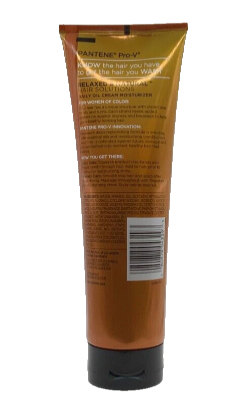 PANTENE Relaxed & Natural Daily Oil Cream Moisturizer 8.7oz for Women of Color