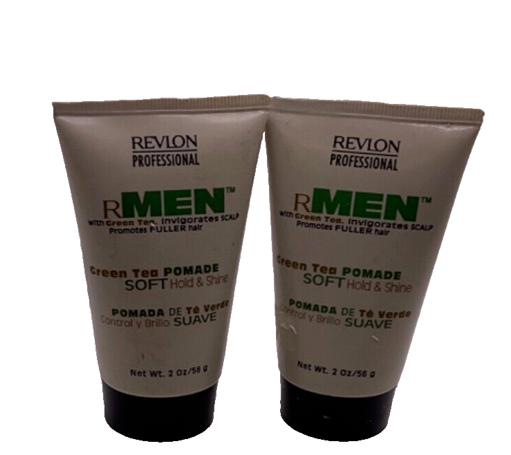 (2) Revlon RMen Green Tea Pomade Soft Hold & Shine/ 2oz