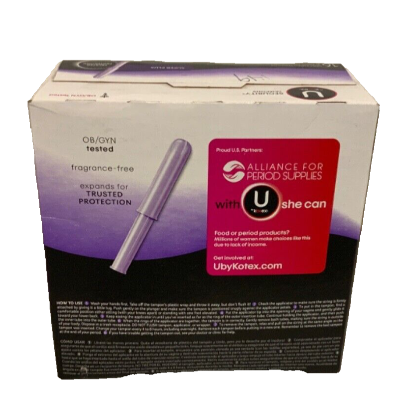 U by Kotex Security Tampons Super Plus Unscented 16ct Discontinued Feminine Care