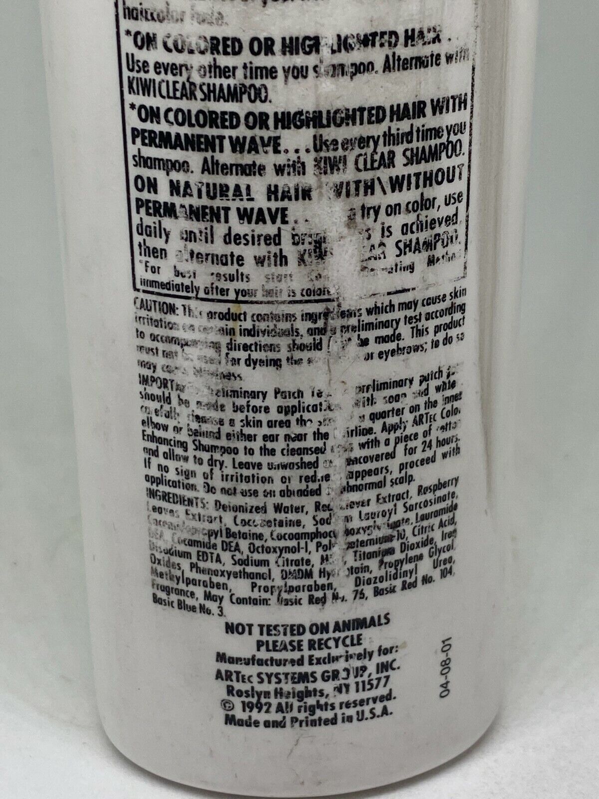 Artec Red Clover color Enhancing Shampoo - 8 oz