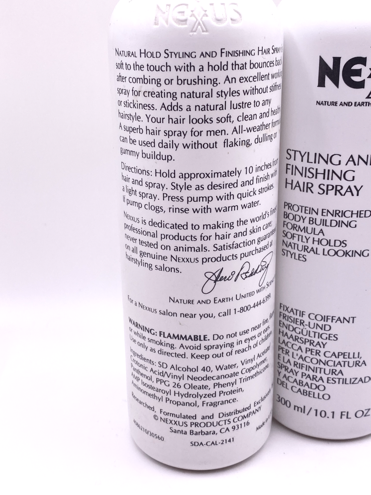 (2) Nexxus Natural Hold Styling & Finishing Hair Spray 10.1 fl oz