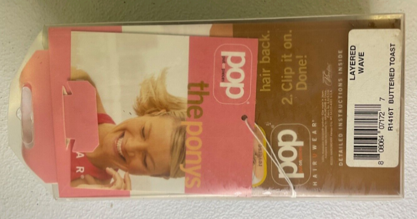 Pop Put On Pieces The Ponys Hair U Wear/Layered Wave/Color: Buttered Toast